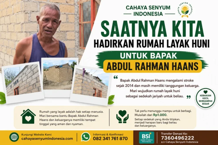 Bantu Wujudkan Rumah Layak Huni untuk Bapak Abdul Rahman Haans Di Tengah Kondisi Stroke