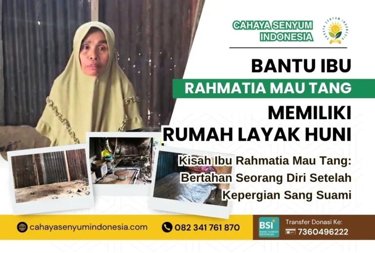 Bantu Ibu Rahmatia Mau Tang Memiliki Rumah Layak Huni