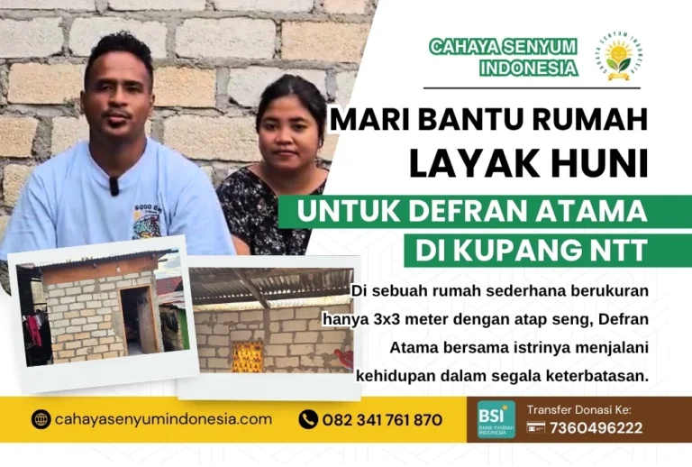 Mari Bantu Rumah Layak Huni untuk Defran Atama di Kupang NTT