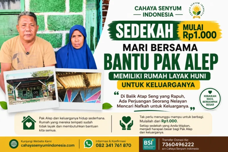 Mari Bersama Bantu Pak Alep Memiliki Rumah Layak Huni untuk Keluarganya